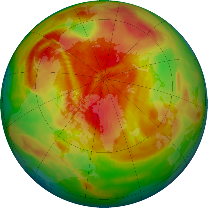Arctic ozone map for 06 April 1983